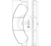 Plaquettes de frein 37713 A.B.S. pour ISUZU TOYOTA