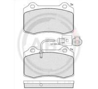 Plaquettes de frein 38592 A.B.S. pour SEAT LEON