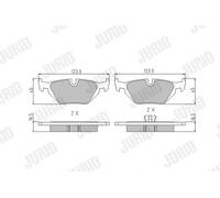 Jurid Plaquettes de frein 571527J