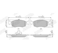 Plaquettes de frein 571974J JURID pour FIAT PALIO PALIO Weekend STRADA Pick-up