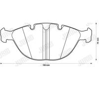 Plaquettes de frein 571993J JURID pour BMW X5