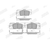 Plaquettes de frein 572432J JURID pour HONDA S2000 CIVIC VII Hatchback
