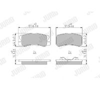 Plaquettes de frein 572498J JURID pour MITSUBISHI CHRYSLER JEEP CITROËN DODGE