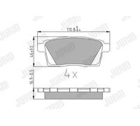 Plaquettes de frein 572644J JURID pour MAZDA CX-9 CX-7