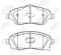 Plaquettes de frein 573011J JURID pour OPEL COMBO Tour CORSA C TIGRA TwinTop