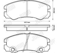Plaquettes de frein 573066J JURID pour OPEL FRONTERA B
