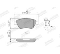 Plaquettes de frein 573170J JURID pour FIAT LANCIA