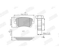 Jurid Plaquettes de frein 573219J Arrière pour Audi, Bentley, VW