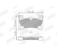 Plaquettes de frein 573339J JURID pour AUDI PORSCHE VW