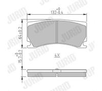 Plaquettes de frein 573372J JURID pour JAGUAR PEUGEOT