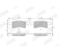 Plaquettes de frein 573374J JURID pour JEEP CHEROKEE GRAND CHEROKEE II