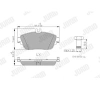 Plaquettes de frein 573403J JURID pour INFINITI MERCEDES-BENZ