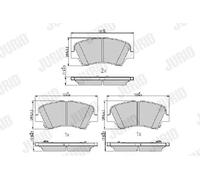 Plaquettes de frein 573406J JURID pour HYUNDAI KIA