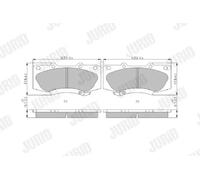 Plaquettes de frein 573435J JURID pour TOYOTA HILUX VII Pick-up