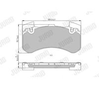 Plaquettes de frein 573649J JURID pour AUDI BENTLEY