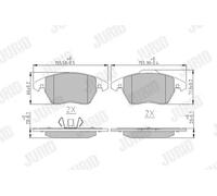 Plaquettes de frein 573852J JURID pour AUDI SEAT VW