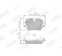Plaquettes de frein 573971J JURID pour JAGUAR XJ F-TYPE Décapotable F-TYPE Coupé