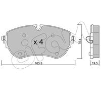 Plaquettes de frein 822-1172-0 CIFAM pour VW AMAROK