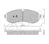 Plaquettes de frein 822-1263-0 CIFAM pour VW MAN