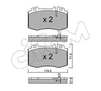 Plaquettes de frein 822-563-5 CIFAM pour MERCEDES-BENZ T-Model