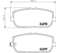 Plaquettes de frein 8DB 355 006-781 HELLA pour MAZDA FIAT ABARTH