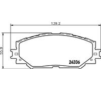 HELLA Kit de plaquettes de frein 8DB 355 006-861 pour Toyota Subaru Lexus