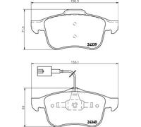 Plaquettes de frein 8DB 355 006-901 HELLA pour ALFA ROMEO BRERA SPIDER 159
