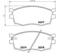 Plaquettes de frein 8DB 355 006-951 HELLA pour KIA HYUNDAI
