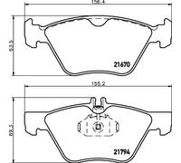 Plaquettes de frein 8DB 355 007-861 HELLA pour MERCEDES-BENZ CHRYSLER