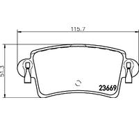 Plaquettes de frein 8DB 355 009-421 HELLA pour RENAULT OPEL NISSAN