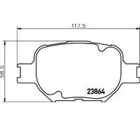 HELLA 8DB 355 010-201 Plaquettes de frein