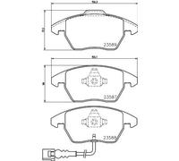 Plaquettes de frein 8DB 355 010-581 HELLA pour VW SKODA AUDI SEAT