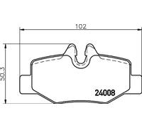 1x Kit de plaquettes de frein, frein à disque HELLA 8DB 355 010-661