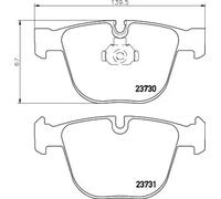 Plaquettes de frein 8DB 355 010-751 HELLA pour BMW BENTLEY ROLLS-ROYCE