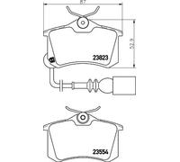 Plaquettes de frein 8DB 355 010-781 HELLA pour VW SEAT