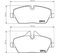 Plaquettes de frein 8DB 355 011-261 HELLA pour MINI BMW