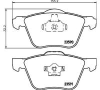 Hella PAGID Plaquettes de frein 8DB 355 011-571 pour Volvo XC90 I V70 II