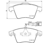 Plaquettes de frein 8DB 355 011-621 HELLA pour VW TOUAREG