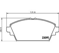 HELLA 8DB 355 011-951 Plaquettes de frein