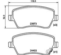 HELLA 8DB 355 012-301 Plaquettes de frein