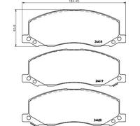 Plaquettes de frein 8DB 355 013-061 HELLA pour SAAB OPEL