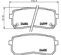 HELLA 8DB 355 013-551 Plaquettes de frein