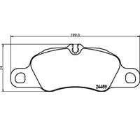 Hella Kit plaquettes de frein 8DB 355 013-801 – préparé pour indicateur d'usure T1753 pour PORSCHE