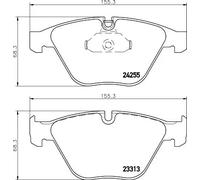 Plaquettes de frein 8DB 355 013-931 HELLA pour BMW 3 Touring X1 3 3 Coupé