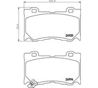 HELLA 8DB 355 014-841 Plaquettes de frein