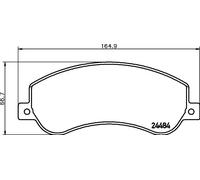 Plaquettes de frein 8DB 355 015-401 HELLA pour VW AMAROK