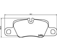 Kit De Plaquettes De Frein Frein À Disque Hella 8DB 355 015-651 pour Porsche