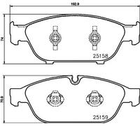 Plaquettes de frein 8DB 355 016-031 HELLA pour AUDI A6 C7 A8 D4 A7 Sportback