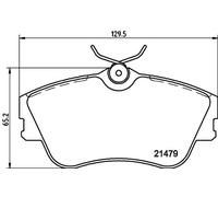 Plaquettes de frein 8DB 355 018-071 HELLA pour VW TRANSPORTER T4 Autobus/Autocar
