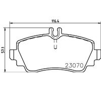 Plaquettes de frein 8DB 355 018-281 HELLA pour MERCEDES-BENZ